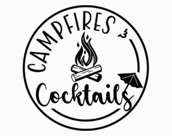 Campfires and cocktails SVG | Instant download | Camping png | Camping svg | Campfire svg | Camp life svg | Camping shirt svg | Camper Svg