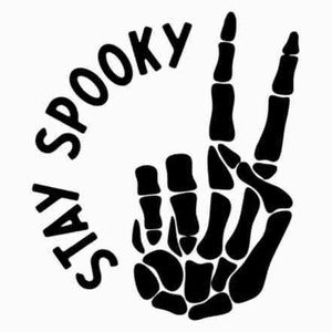 Resta Spooky Skeleton Hand SVG e PNG / Halloween Svg / Spooky svg / scheletro in formato SVG / Stay Spooky PNG / Spooky vibes SVG / Scheletro mano SVG