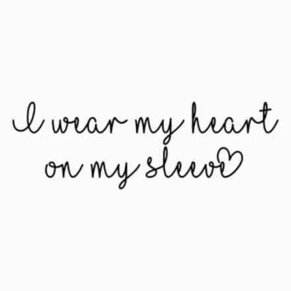 I Wear My Heart On My Sleeve SVG File | Mama PNG | Mother's Day SVG | SvG Instant Download | Cricut Cut File, Silhouette Cut File, Download