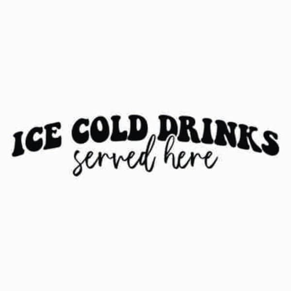 Ice cold drinks SVG | Summer SVG designs | Unlimited Commercial Use license | Beer cooler SVG | Summer Svg files for cricut projects