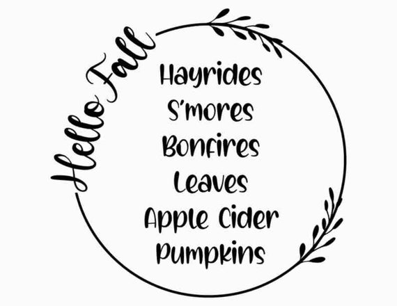 Hello Fall Svg Fall Svg Welcome Svg Smores Svg Autumn - Etsy