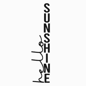 Puede incluir: Ilustración en blanco y negro de una persona con la palabra "sunshine" escrita verticalmente a un lado de la persona.