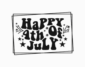 Joyeux 4 juillet SVG | SVG du 4 juillet | Couper le fichier | Svg patriotique | Svg Etats-Unis | Fête de l'indépendance | Couper le fichier | Silhouette, téléchargement immédiat