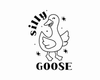 Silly goose SVG PNG shirt, Cowboy goose SVG, Funny Goose, Adult humor png, Svg file for cricut, Sublimation,Design for women,Silly goose png
