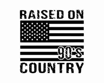 Raised on 90s country svg, 90s country music svg, 90s country shirt svg, Country girl svg, Cowgirl svg, 90s country png, Country music png