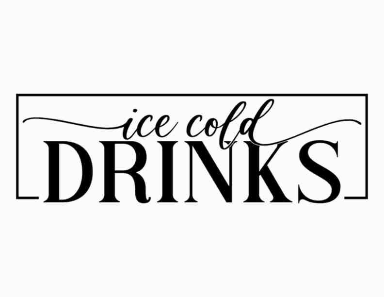 Ice Cold Drinks Svg Commercial Use Svg Jpg Png Coffee Bar - Etsy