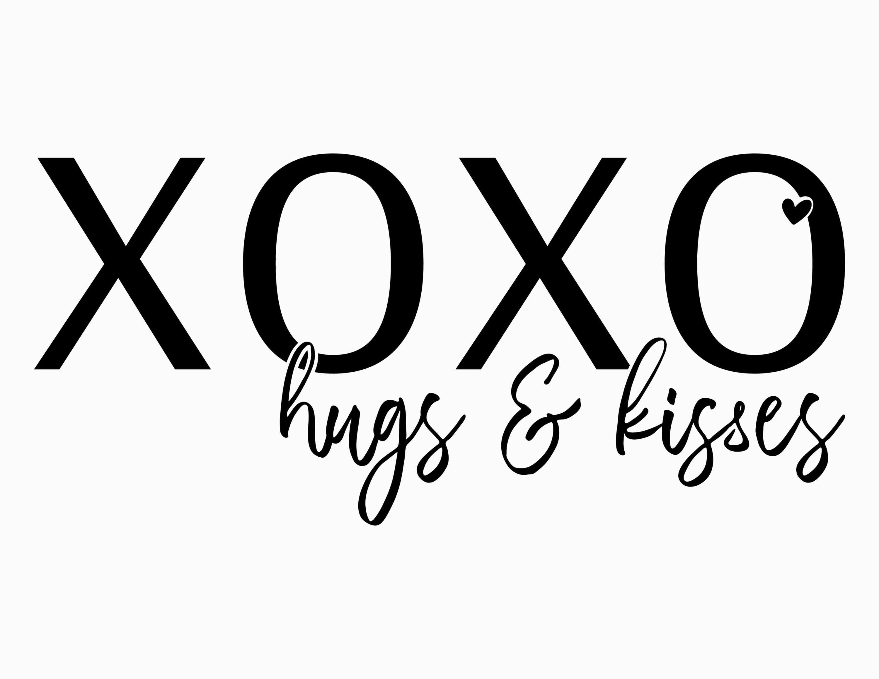 Hugs and Kisses SVG PNG JPG, Xoxo Svg, Heart Svg, Valentines Svg, Love ...