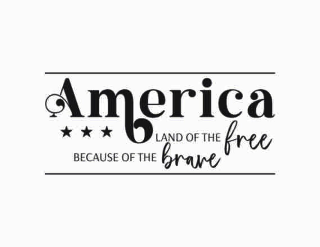 America Land of the Free Because of the Brave SVG, 4th of July SVG ...