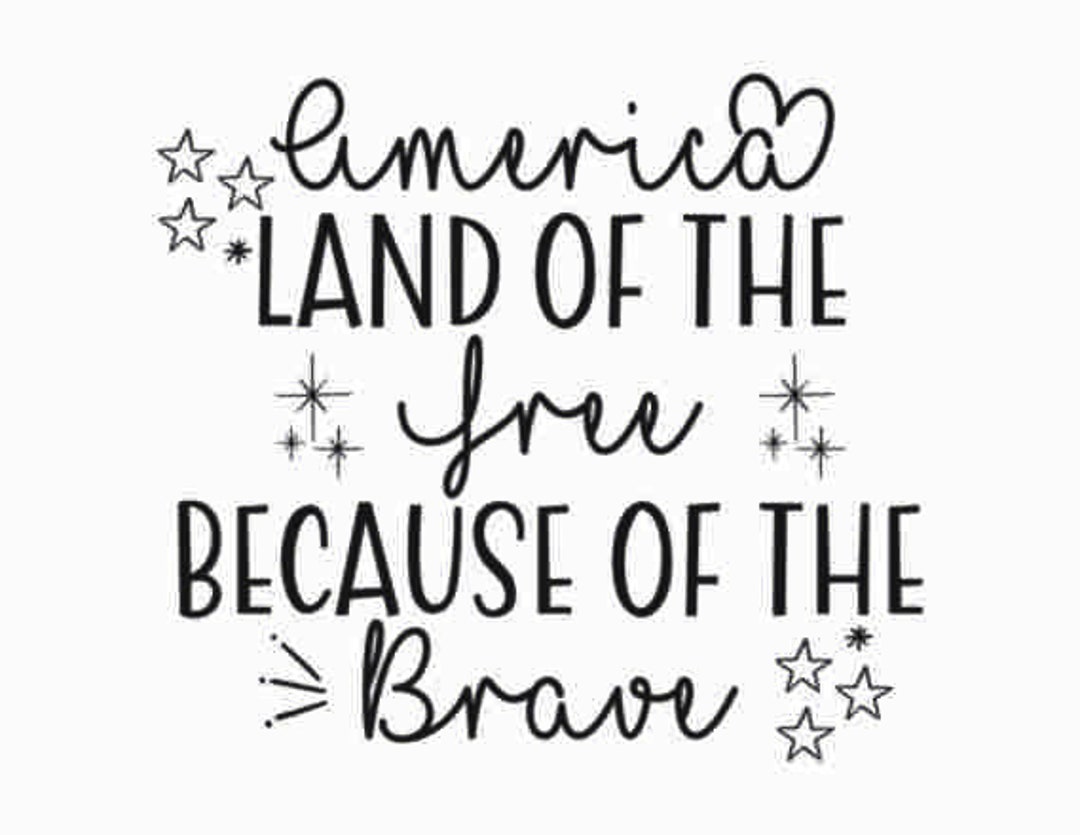 America Land of the Free Because of the Brave SVG, 4th of July SVG ...