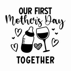 La nostra prima festa della mamma insieme Svg, Png, Jpg, Magliette per la prima festa della mamma Svg, File di taglio per la festa della mamma, File di taglio Silhouette, Cricut Cut
