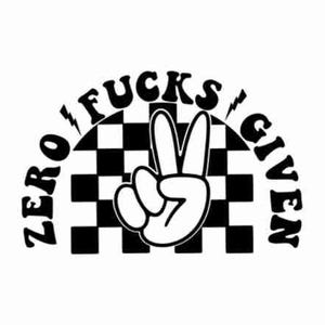 Zero Fucks Given SVG PNG Work Hard Shirt Design Sarcastico Divertente png svg Decalcomania per auto File di taglio per Cricut Download di file digitali Sublimazione