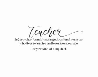 Teacher Definition SVG / Cut File / Cricut / Commercial use / Silhouette / PNG file / Teacher Shirt / Teacher Life SVG / School Svg