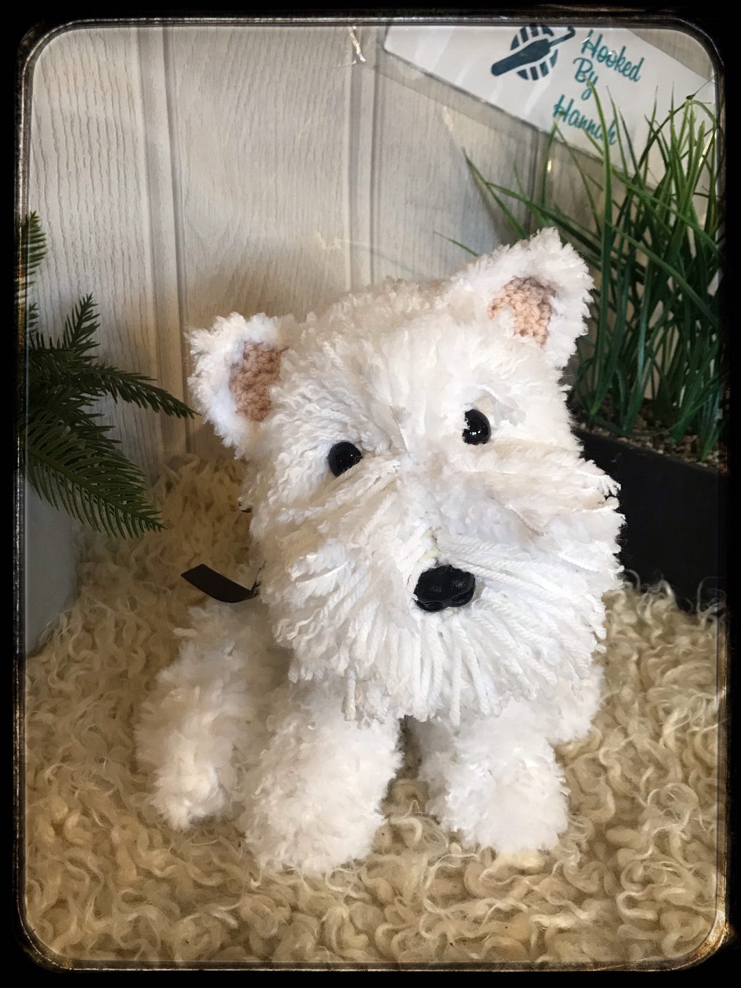 Realistic Handmade Crochet Dog Westie Dog Terrier Teddy West Highland