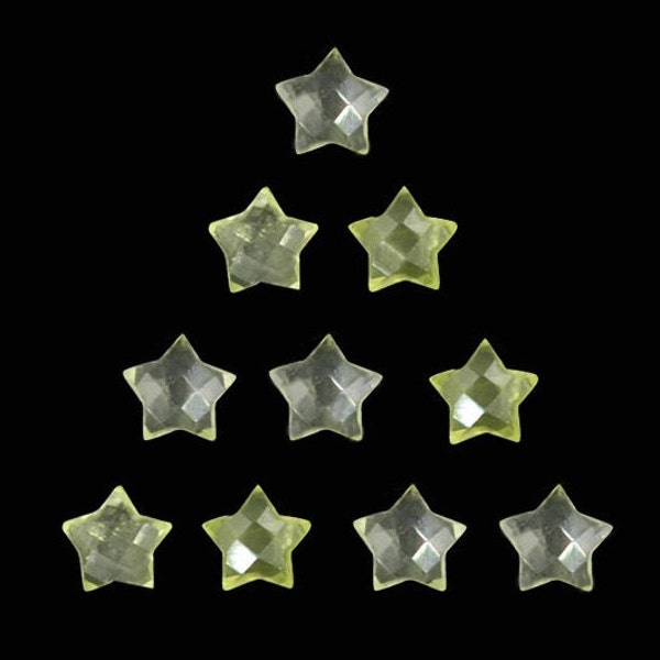 Natural Lemon Quartz Star Shape Briolette , Carved Star Beads ,Faceted Star Shape Jewelry ,Star shape gemstone , Natural Briolette