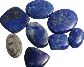 8 pcs Lapis Lazuli cabochon- Lapis Lazuli gemstone-lapis jewelry-raw lapis-lapis ring -lapis pendants , Loose Gemstone ,Jewelry Making Stone