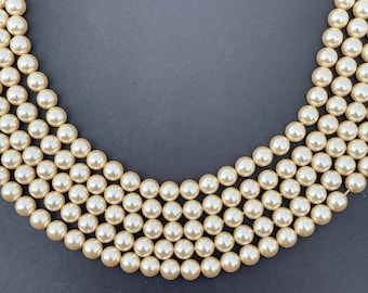 Crystal Light Gold Pearl (001 539) Genuine Swarovski 5810 Pearls Round Glass Beads jewelry making | 2mm, 3mm, 4mm, 5mm, 6mm, 8mm, 10mm, 12mm