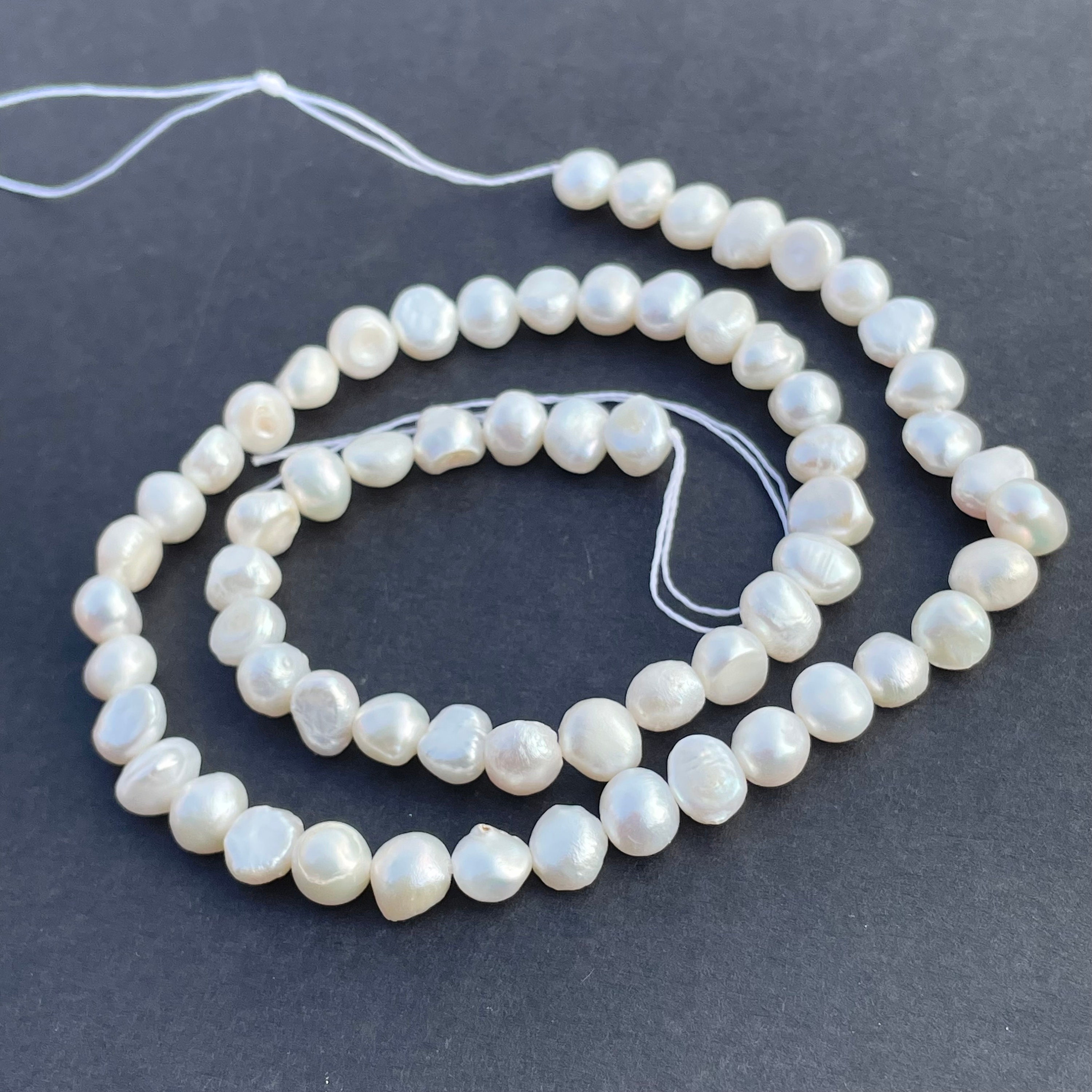 3mm-10mm Natural White Pearls Beads Irregular Freshwater Pearl Spacer Beads  for Jewelry Making Diy Bracelet Necklace