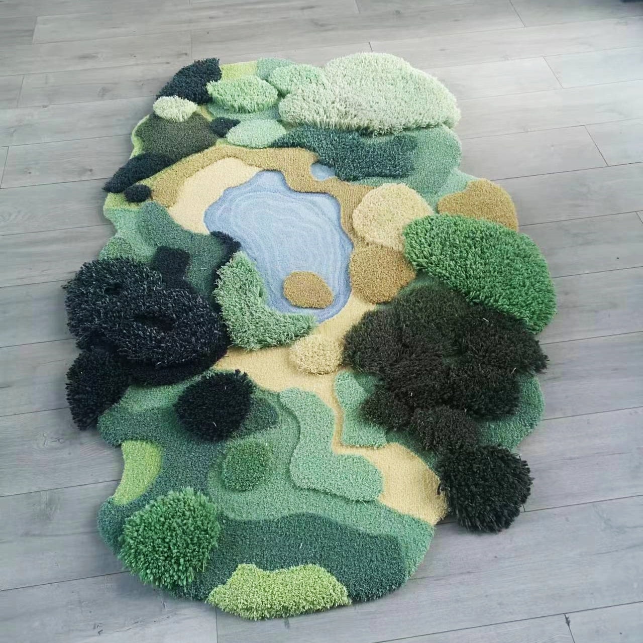 3d Tuffted Rug 3D Tufted Area Rugs ,handmade Wool Rug,forest Grass Turfted Art Rugs ...