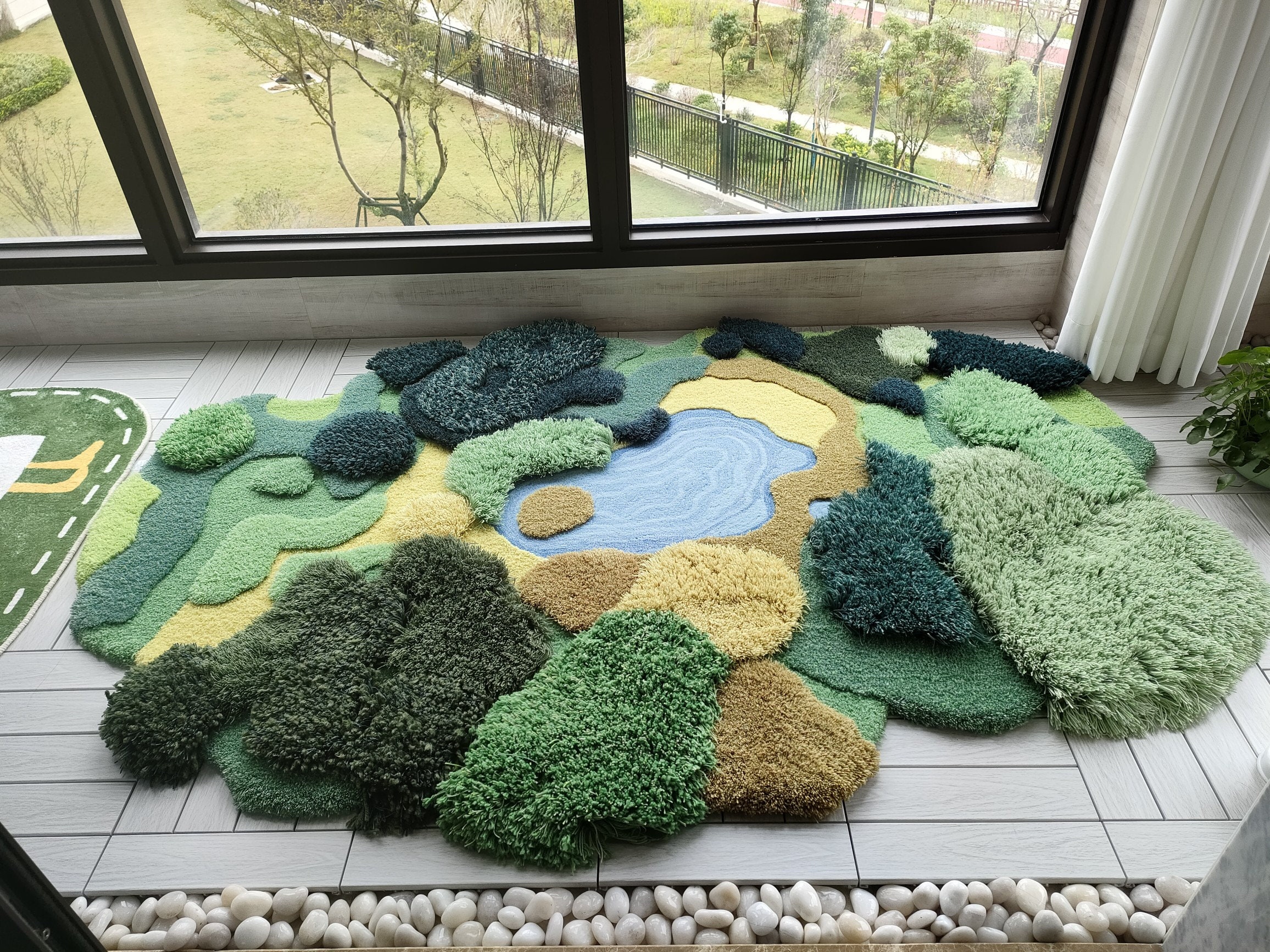 Custom 3D Tufted Area Rugs ,handmade Wool Rug,forest Grass Custom 3D Tufted Area Rugs ,handmade Wool Rug,forest Grass