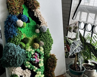 Custom Latch Hook Moss Rugs/Carpets Meadows /Tundra Rugs