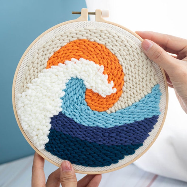 Punch Needle Embroidery Starter Kits Punch Needle Tool Etsy