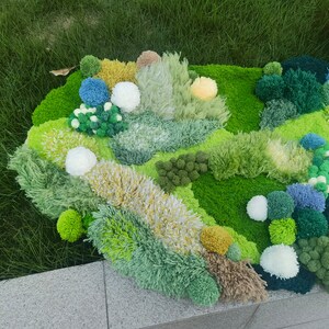 Handmade Moss Rug, Soft Latch Hook Rugs,custom Rugs,art Rugs,soft Rug ...