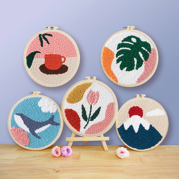 C Reparti Punch Needle Broderie D'Aiguille De Poinçon Kit Avec