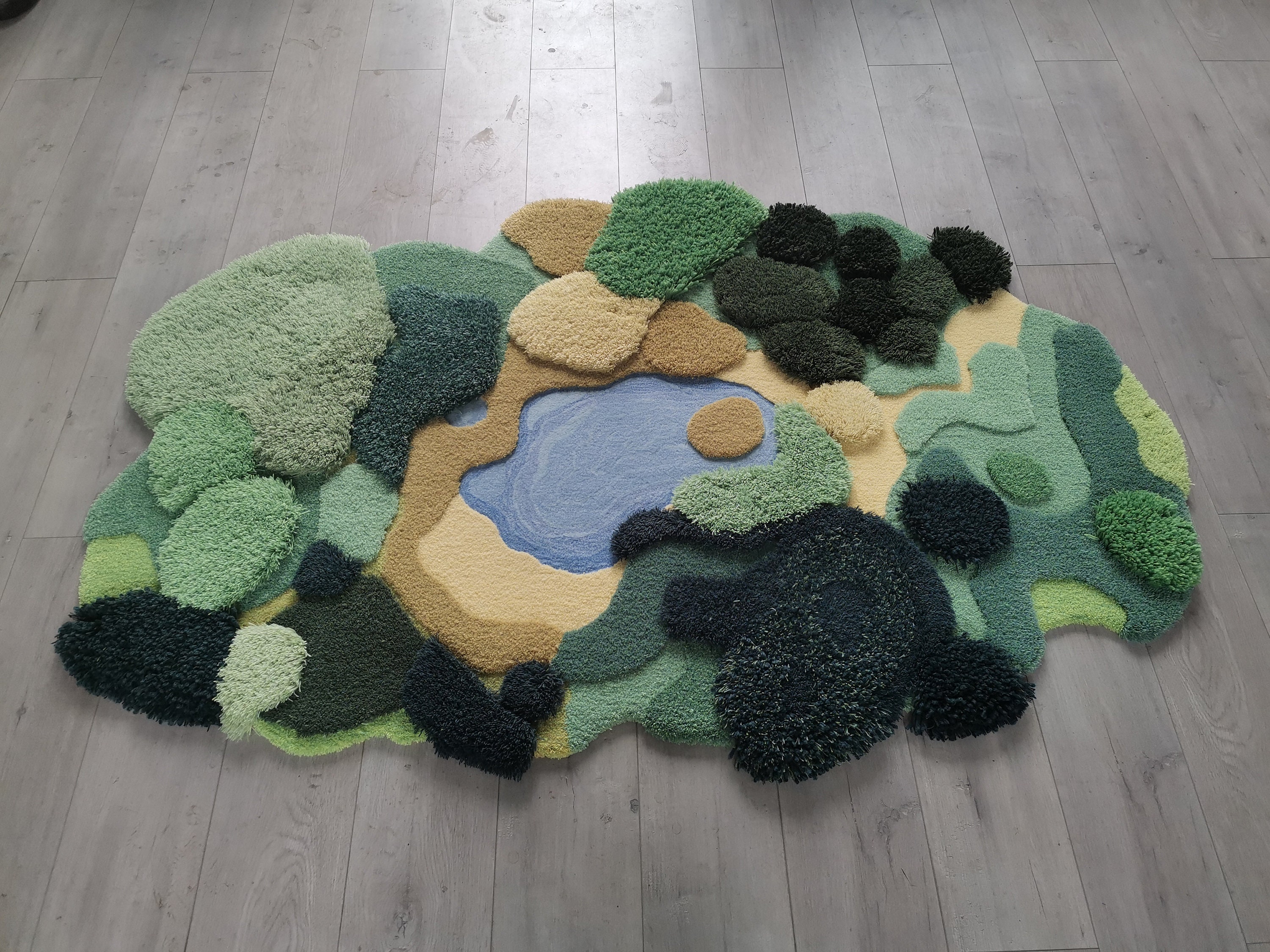3d Tuffted Rug 3D Tufted Area Rugs ,handmade Wool Rug,forest Grass Turfted Art Rugs ...