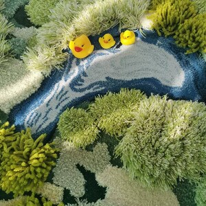 Forest and Lake Rugs .handmade Turfted Rugs Carpets for Living Room ...