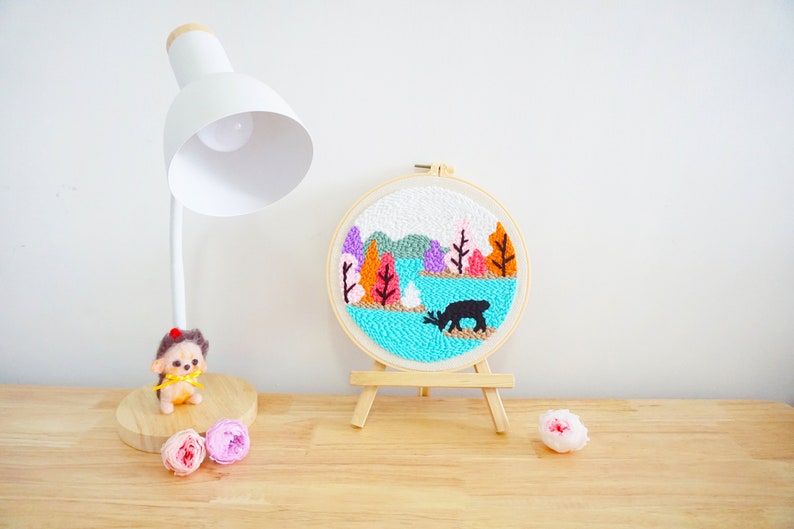 Punch Needle Rug Kit for Beginnersdiy Punch Embroidery Full Etsy
