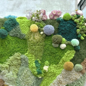 Handmade Moss Rug, Soft Latch Hook Rugs,custom Rugs,art Rugs,soft Rug ...