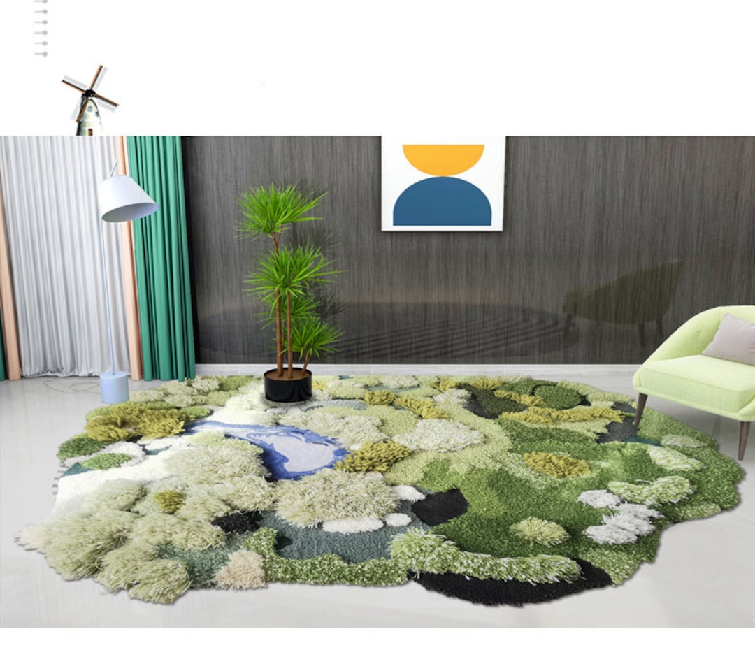 Forest and Lake Rugs .handmade Turfted Rugs Carpets for Living Room ...