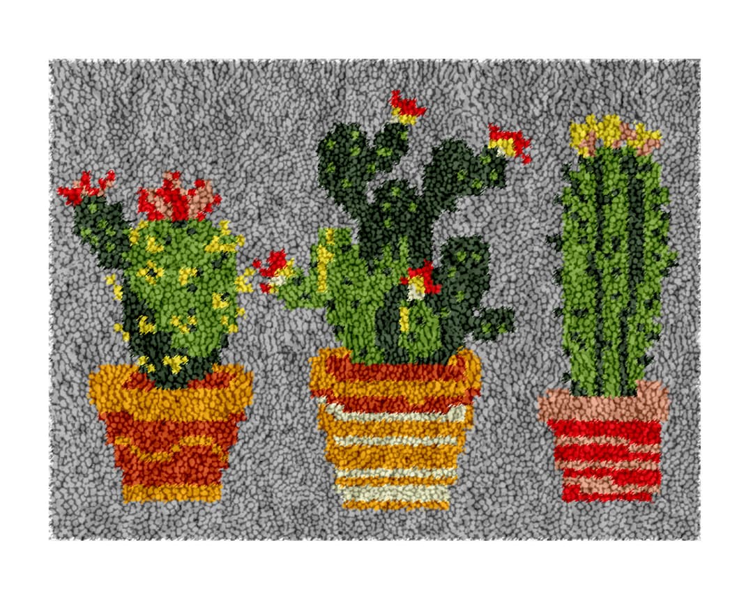 Plants Latch Hook Kits Rug Making Kits Rug Sewing Kitdiy Etsy