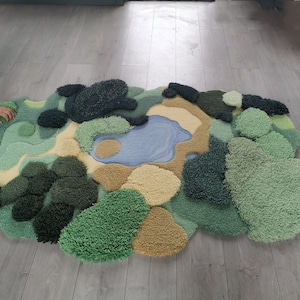 Moss Rugs Hand Turfted Wool Rugs Carpet for Kid's Room,forest Rug,3d Area  Turfting Rugs Carpet,moss Rug,meadows Carpet ,kid's Carpet. -  Hong Kong