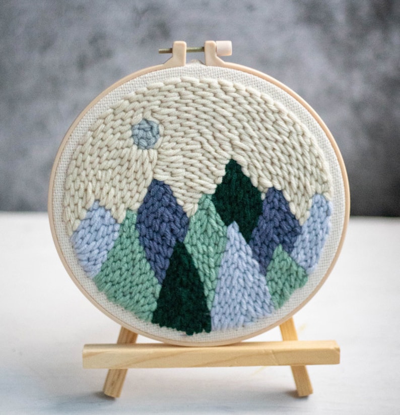 Punch Needle Embroidery Starter Kits Punch Needle Tool Etsy