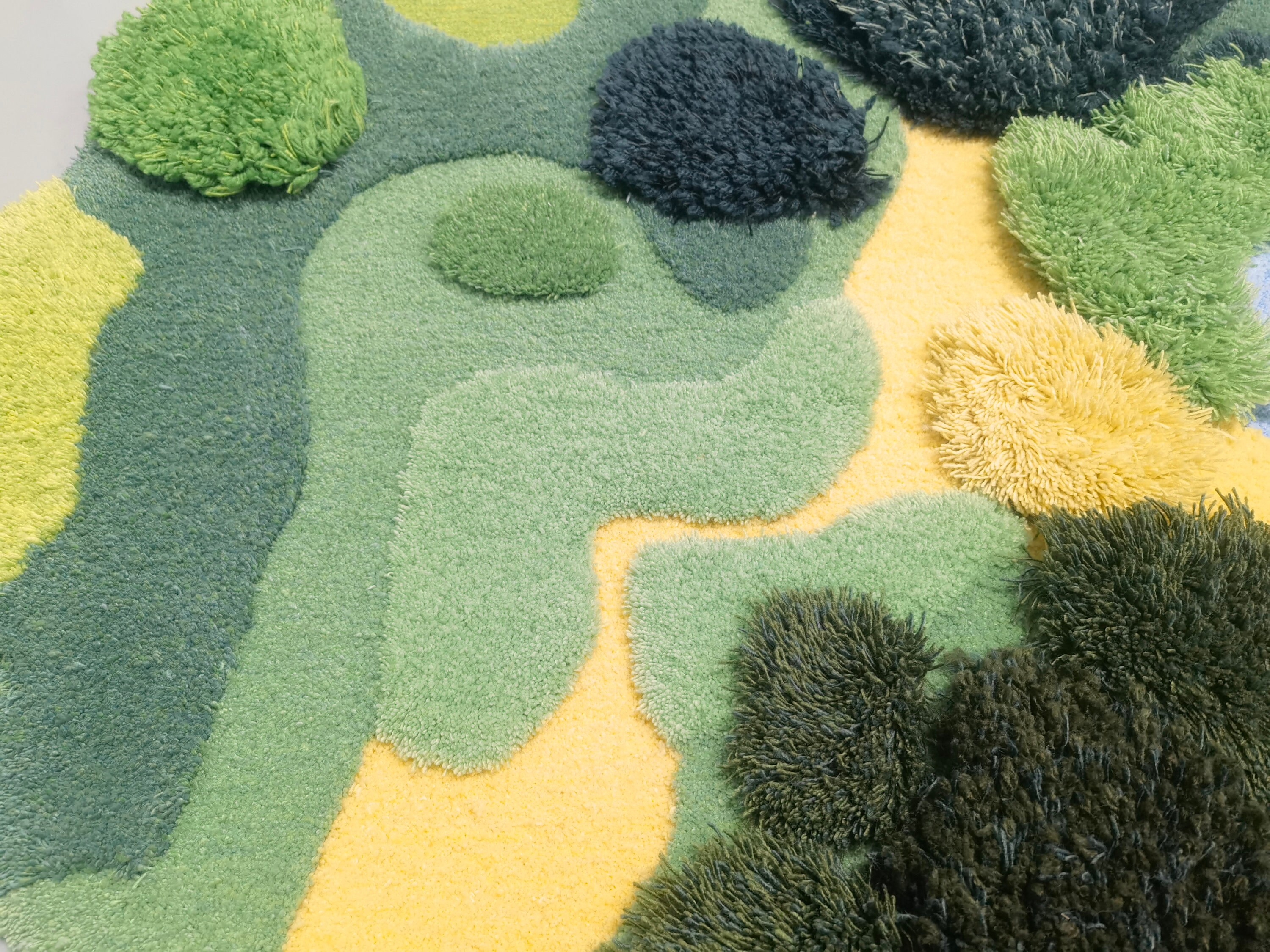 3D Tufted Area Rugs ,handmade Wool Rug,forest Grass Turfted Art Rugs ...