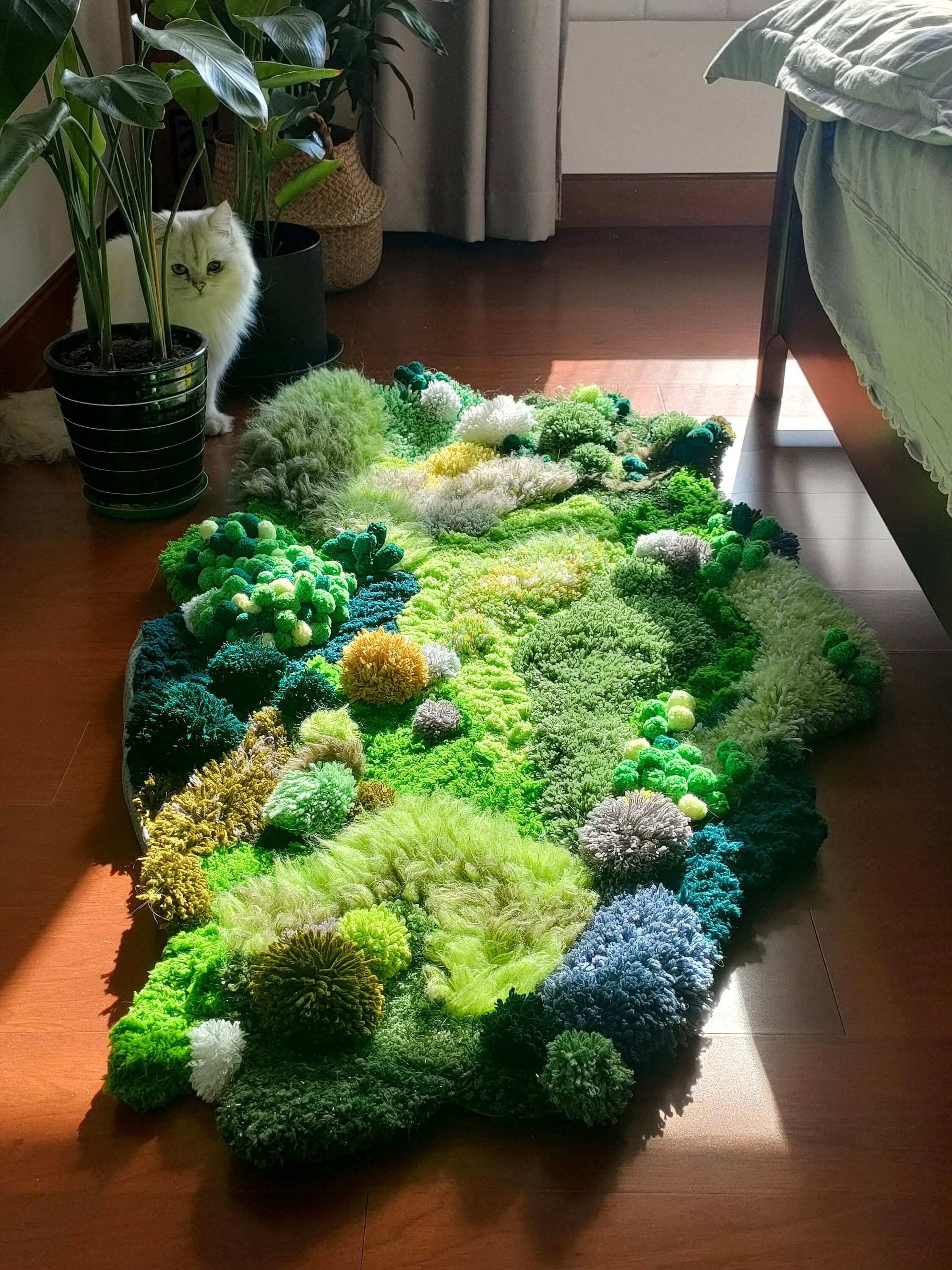 Handmade Moss Rug, Soft Latch Hook Rugs,custom Rugs,art Rugs,soft Rug Moss  Abstract Rug -  Canada