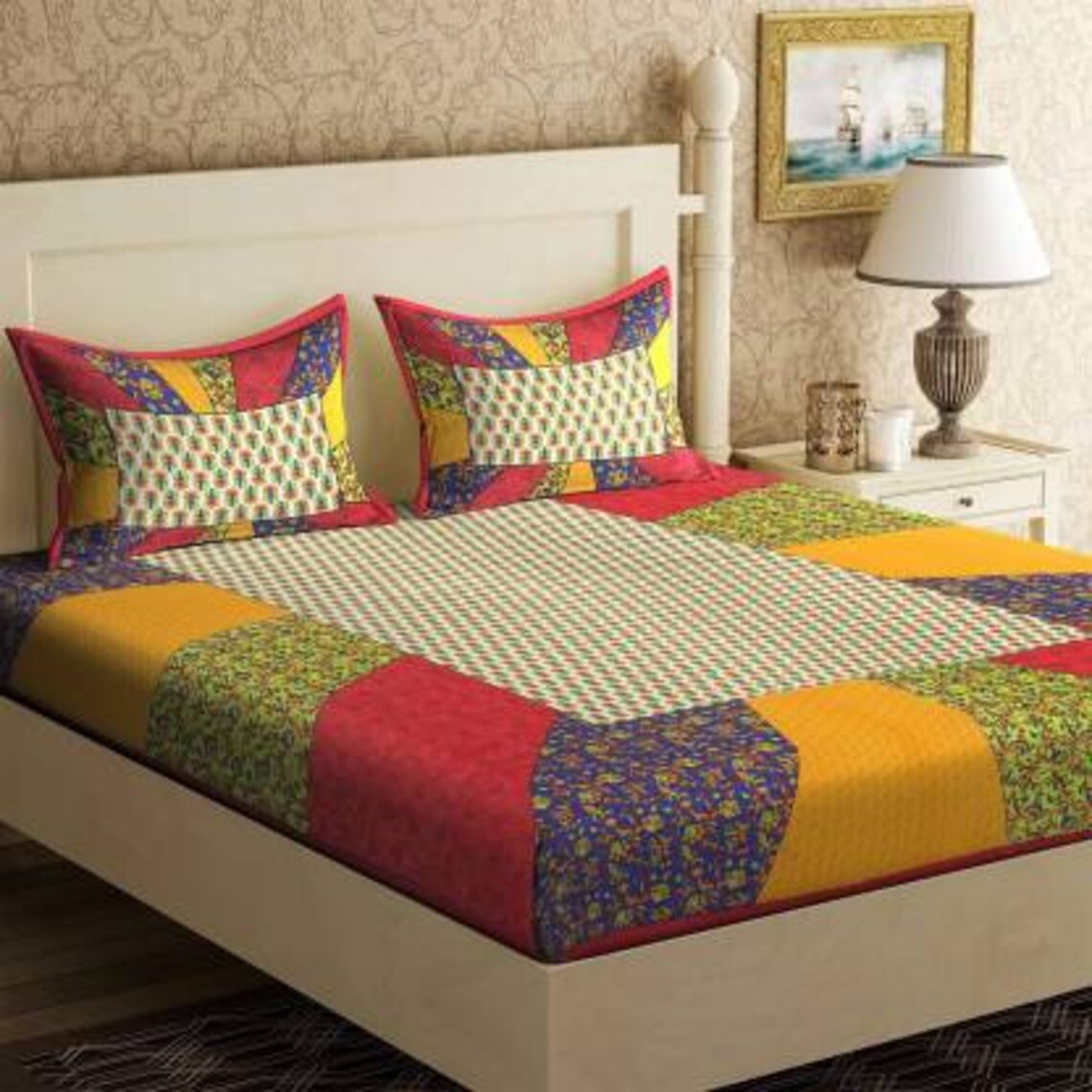 3 BED SHEET COMBO 100% Pure Cotton Double Bed Queen Size 3 | Etsy