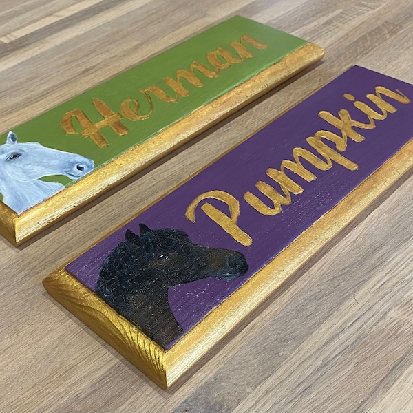 Custom Personalised Horse/ Pony Stable Name Sign plaque Handpainted Homemade Christmas Gift Special Gift