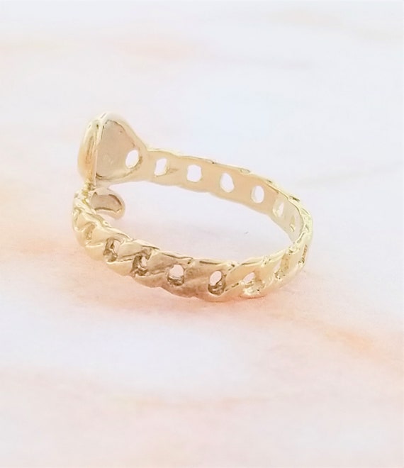 14k Yellow Gold Snake Ring - image 4