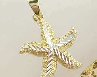 14K Yellow Gold BOOTHBAY HARBOR Starfish Charm With Necklace  display picture 1