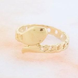 14k Yellow Gold Snake Ring
