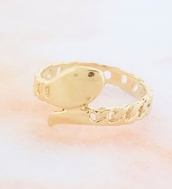 14k Yellow Gold Snake Ring - image 1