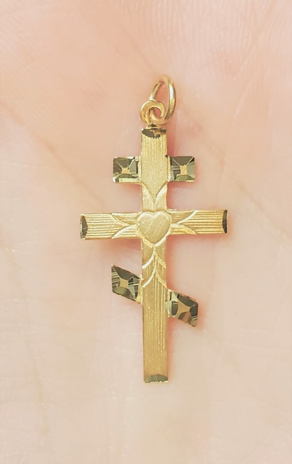 14k Yellow Gold Greek Cross Pendant