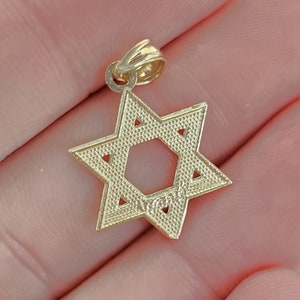 10k Yellow Gold Star of David Charm Pendant