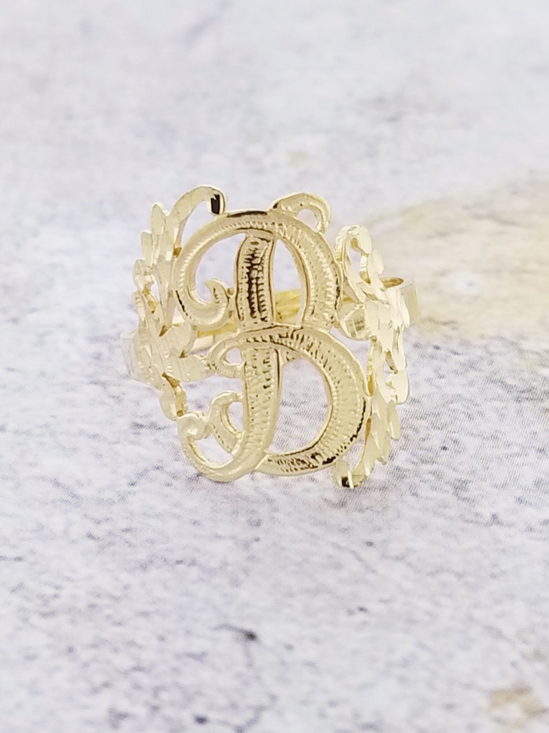 14kt Yellow Gold Vintage Initial /'B/' Ring