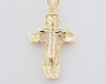 14k Yellow Gold Cross Pendant