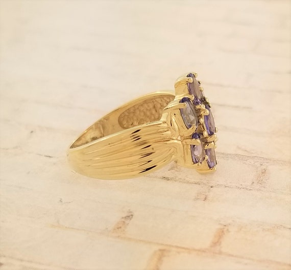 10k Yellow Gold Vintage Amethyst Ring - image 5