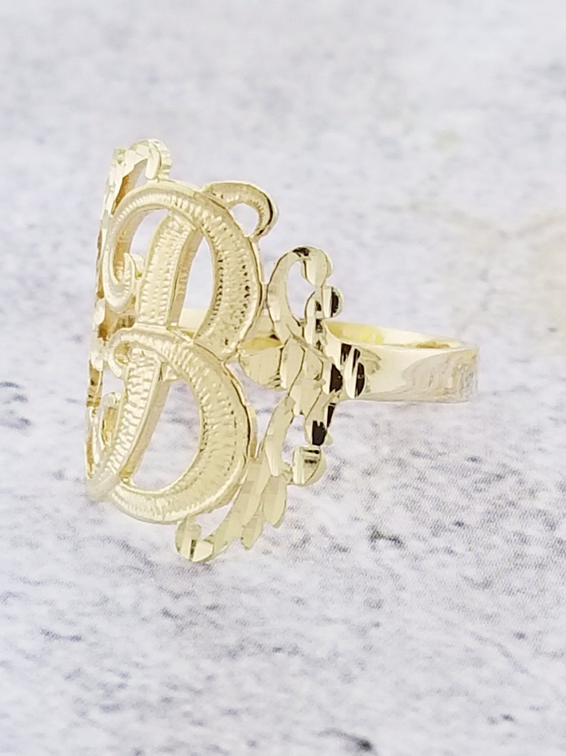 14kt Yellow Gold Vintage Initial /'B/' Ring