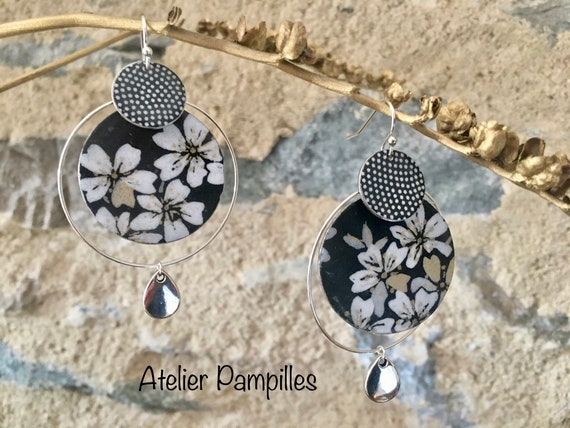 Boucles D'Oreilles Vintage - Rondes Argentées à Clips - Occasion En Bel État - Bijou Rétro